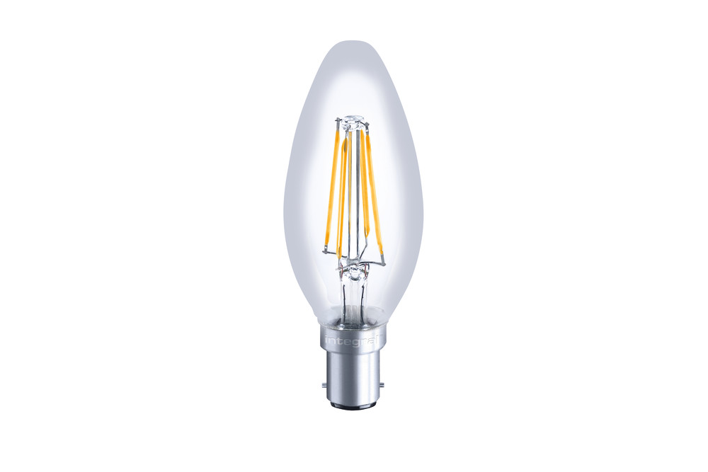 Integral SBC Dimmable Filament Candle Lamp 4.2W 470lm 2700K