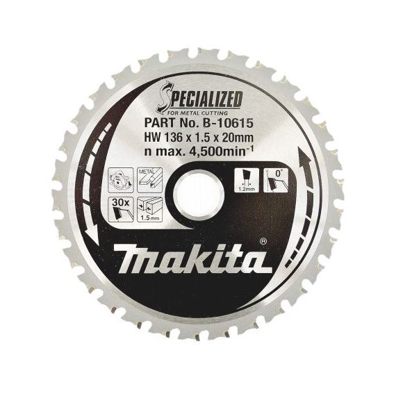 DART Metal Saw Blade 136mm Diameter 20mm Bore 1.6mm Kerf 32tpi